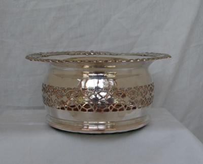 Edwardian silver plated bottle coasters