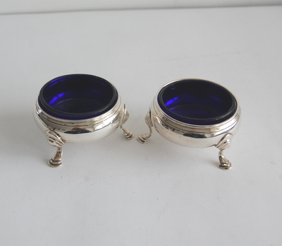 George III pair of silver salts
