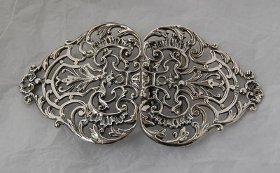 Victorian silver nurse's buckle
