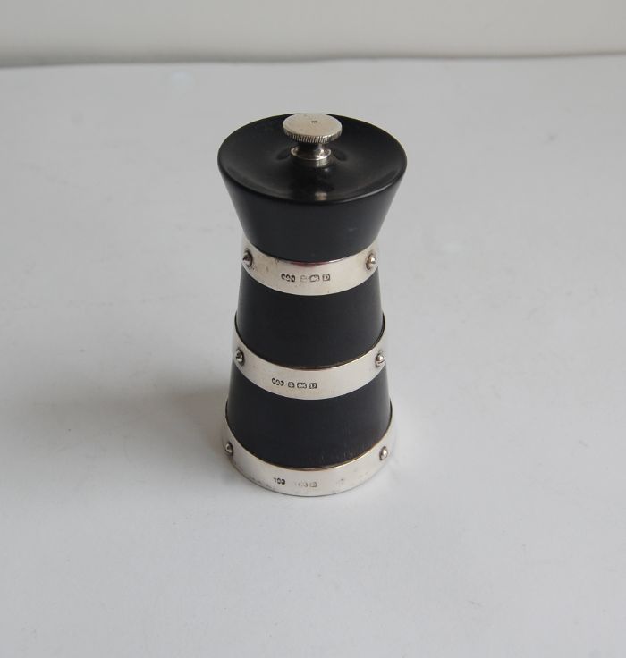 George V Pepper Mill with Silver Bands