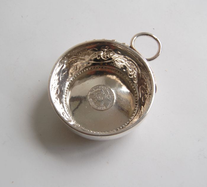 19th Century French silver taste de vin