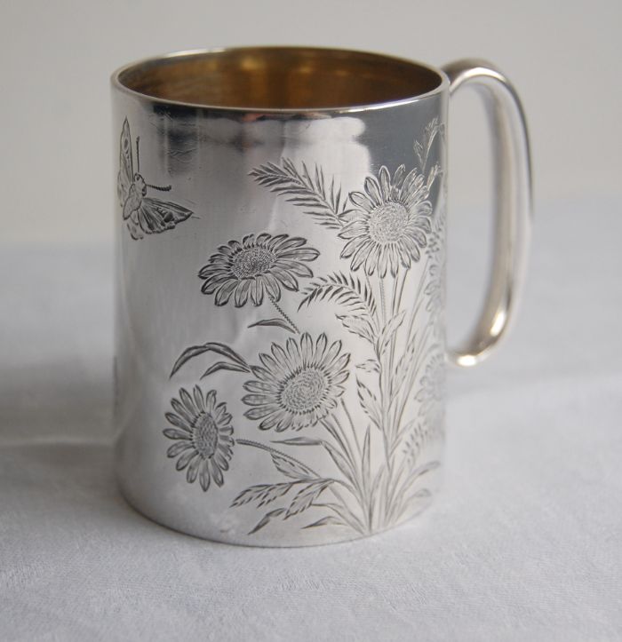 Victorian Silver Christening Can