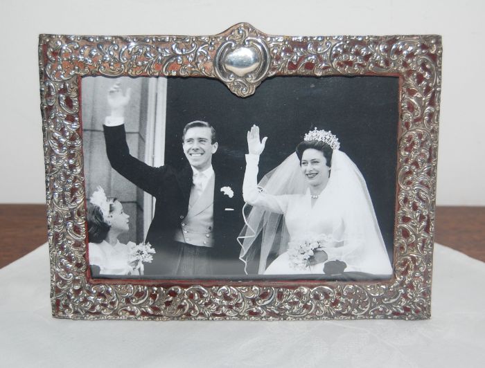 victorian Silver Pierced Photograph Frame