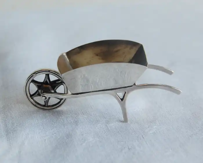 George V Miniature Silver Wheelbarrow