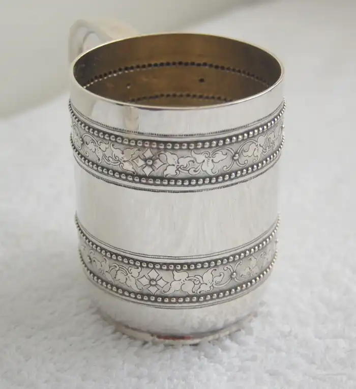 Victorian Silver Christening Mug