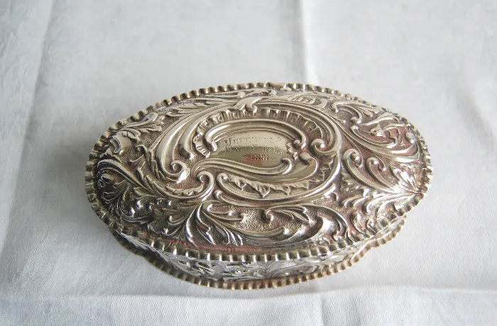 Victorian silver Jewellery casket