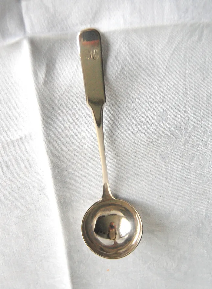 Victorian Scottish provincial silver cream ladle