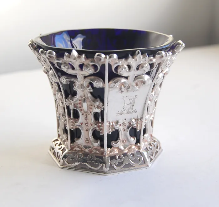 Victorian silver octagonal shaped bowl