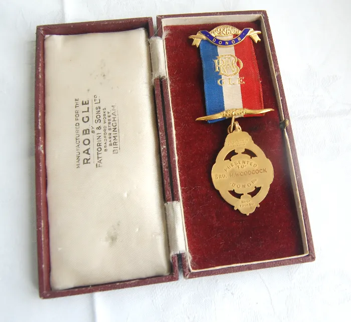 RAOB Donor Jewel Medal