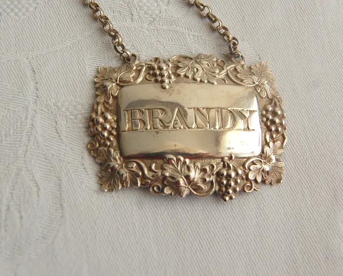 Victorian Silver Bottle Label